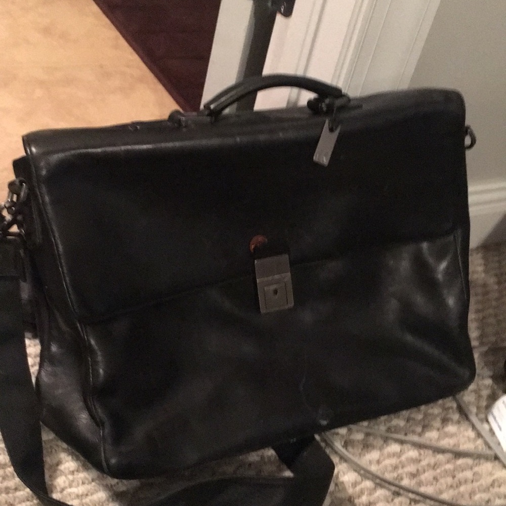 Leather brief case